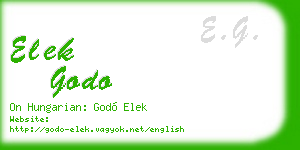 elek godo business card