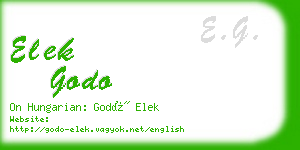 elek godo business card